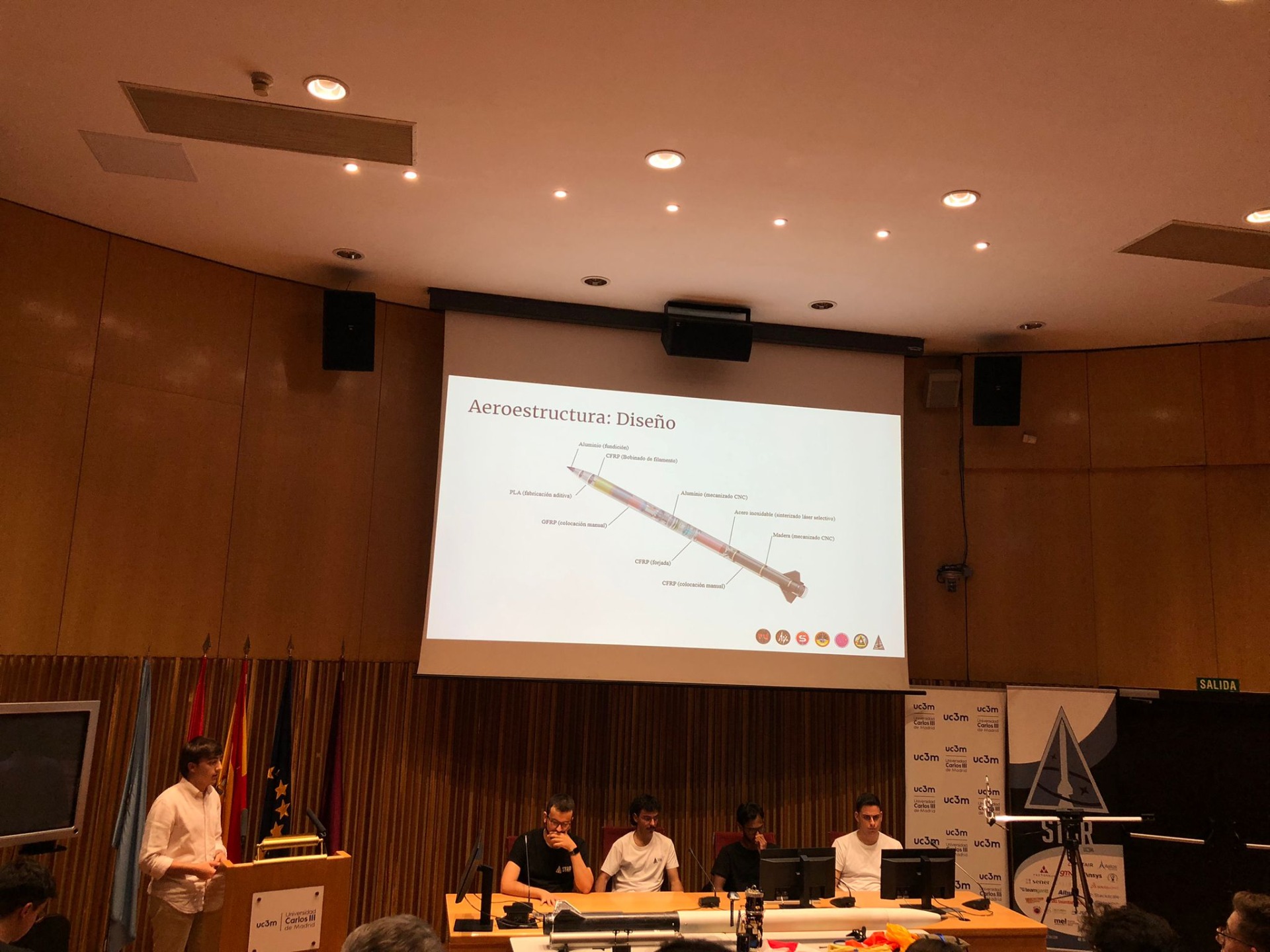 Presentación del cohete LINCE en Leganés / Fuente: Helen Betancourt López