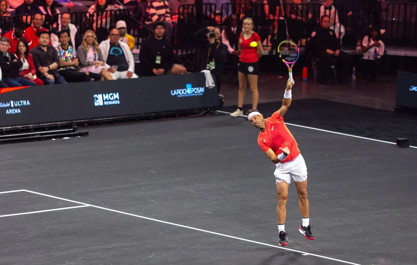 Rafa Nadal, durante una jugada frente a Carlos Alcaraz / Fuente: 20minutos