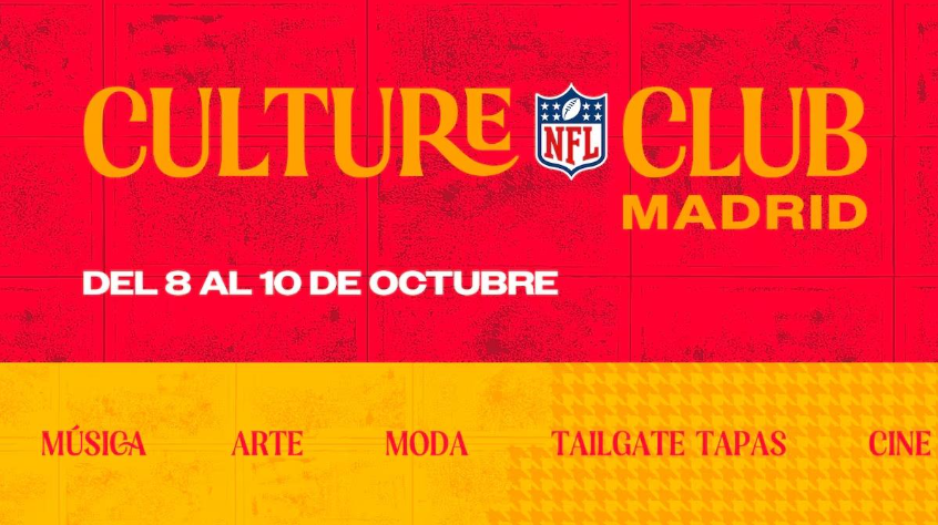 Cartel NFL Culture Club Madrid (NFL España, Tiktok)