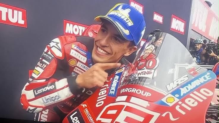 Márquez celebrando la victoria Fuente: Él Periódico