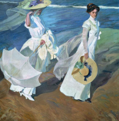 Joaquín Sorolla, «Paseo a orillas del mar». Fuente: Museo Sorolla, Ministerio de Cultura
