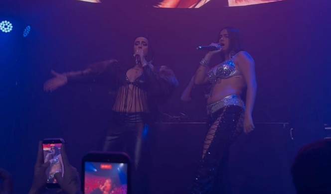 Kristina y l0rna cantando LA SACAPUNTAS (Elaboración propia)
