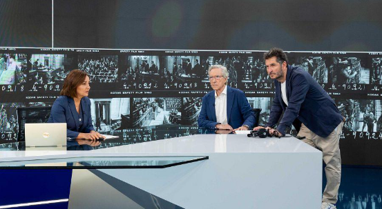 Carlos del Amor con Pepa Bueno e Iñaki Gabilondo / RTVE