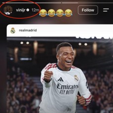 Fuente: @/vinijr en Instagram 